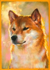 original drawing 21 x 29 cm 58GrO artwork pastel modern animal dog