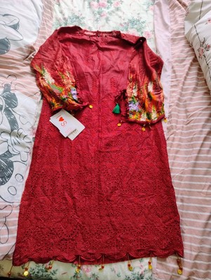Simran schöner Chickenkari Shalwar Kameez Sommeranzug Medium 
