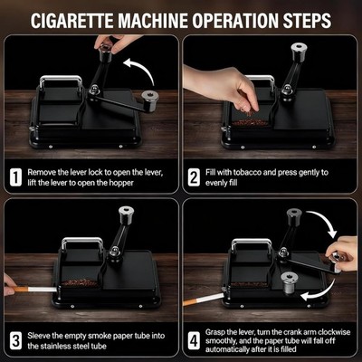 hand crank cigarette machine Top-O-Matic Rolling Top-O-Matic T2 Cigarette Rolling Machine