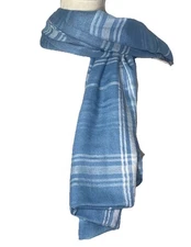 NWOT J Francis Neck Scarf Blue Plaid Wrap