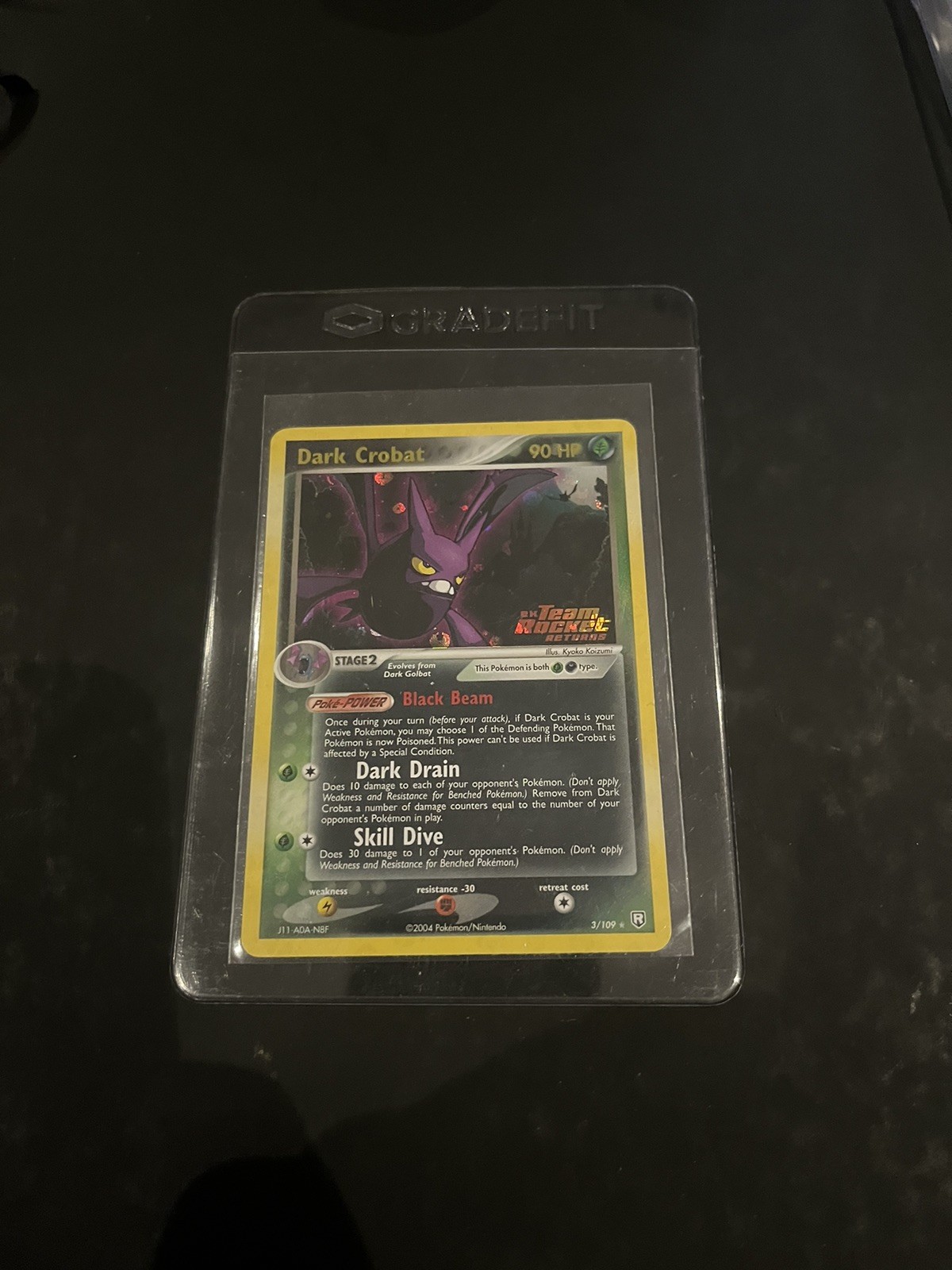 Pokémon TCG EX Dark Crobat Reverse Holo Card 3/109 Team Rocket Returns  
