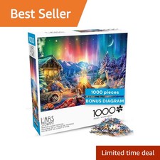 Buffalo Games Lars Stewart, Winter's Night Bonfire, 1000 Piece Puzzle  Art b...