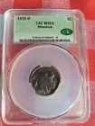 1935-d CAC MS63 witter brick 5 cent it looks very nice