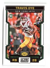 2023 Panini Score Travis Dye RC New York Jets #329