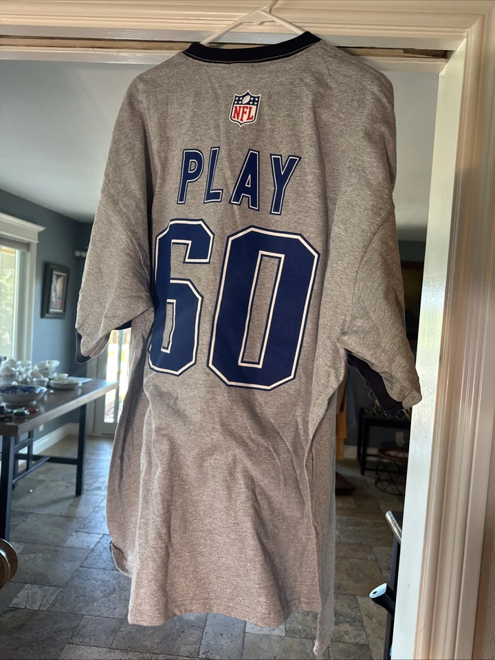 Camiseta NFL Play 60 Under Anvil Gris Talla 2X y 3X.  NUEVO Foto 3 de 3