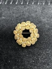 Rare Vintage Miriam Haskell Brooch Pin Gold Tone with Pearl