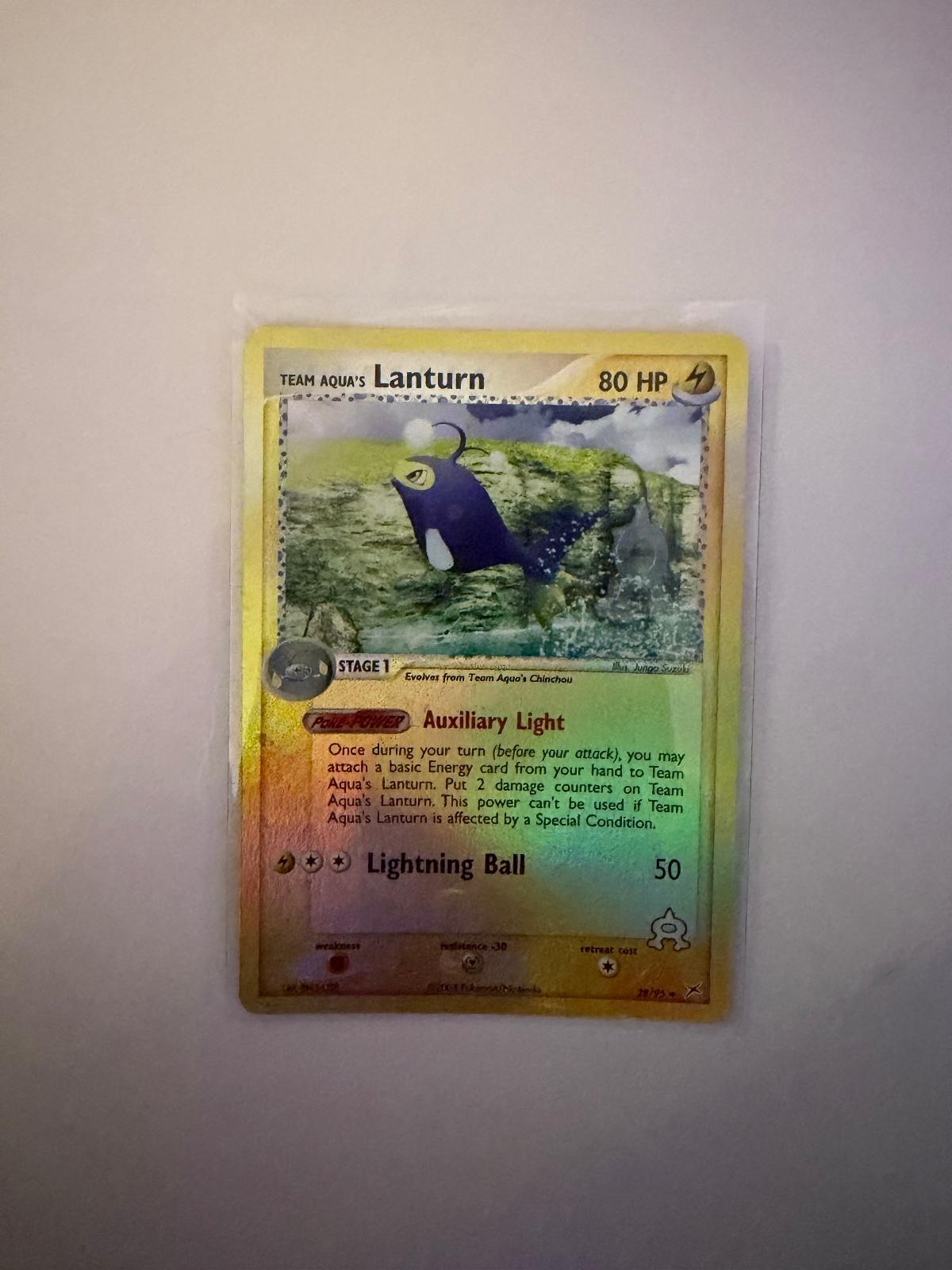 Pokemon Team Magma vs Team Aqua Team Aqua's Lanturn 28/95 Reverse Holo LP