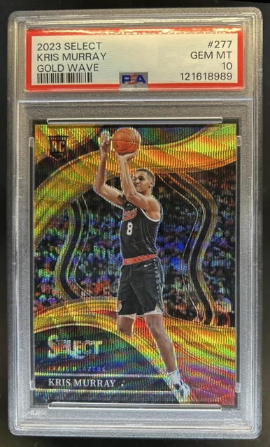 2023-24 Panini Select Kris Murray RC Gold Wave Prizm Courtside #/10 PSA 10