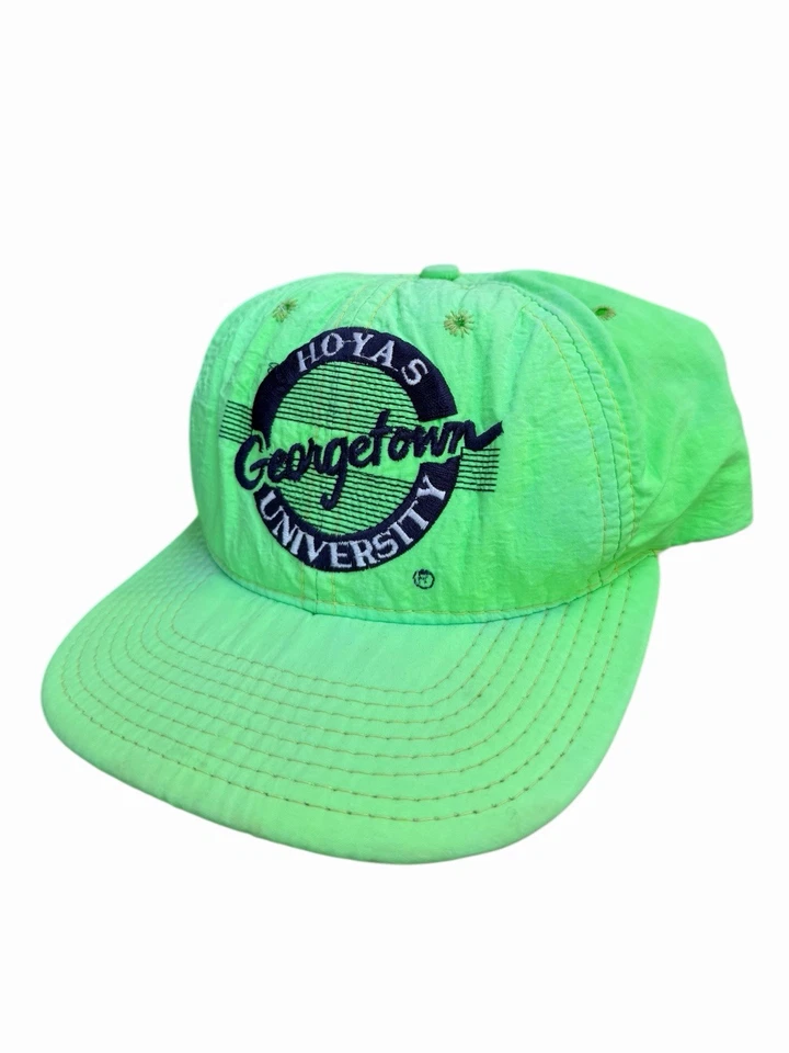 De colección Georgetown University NCAA The Game Neón Snapback Sombrero - De Colección Años 90 Raro Foto 2 de 4
