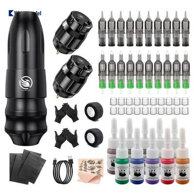 Vibrationsarmes Wireless Tattoo Maschine Set - Ideal für Anfänger und Profis