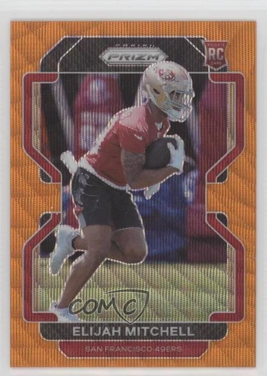 2021 Panini Prizm Orange Wave 3/60 Elijah Mitchell #399 Rookie RC 1h9h