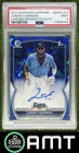 Junior Caminero PSA 9 2023 Bowman Sapphire Chrome Auto Rays 6744