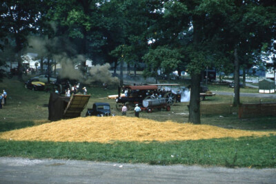 #ad #ad 1950s Red Border Kodachrome Steam Threshers Bellefontaine Fairgrounds $18.39