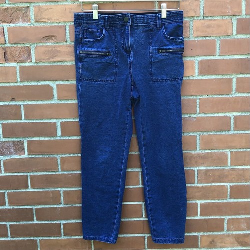 style \u0026 co dark blue jeans sz 6 elastic 