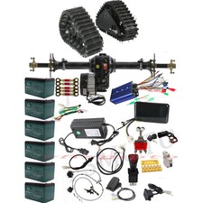 ATV Rear Wheel Snow Track 1000W 1500W Differential Motor Axle Kit for Buggy Cart