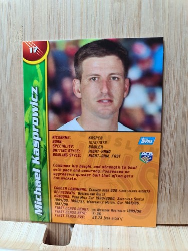 Tarjeta coleccionable MICHAEL KASPROWICZ 🙂 1999/2000 #17 ACB ORO Bulls 🙂 CORREO GRATUITO - Imagen 2 de 2