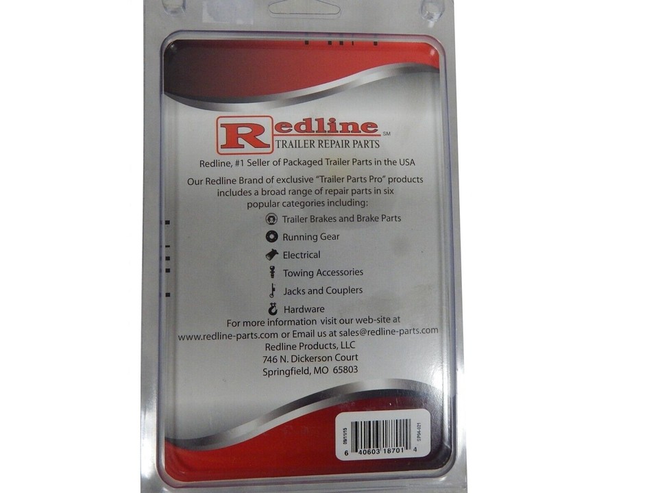 Redline Trailer Parts PRO SP04021 shackle bolt 9/16" x 3" wet w/nut