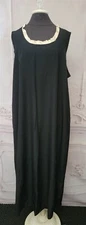 Victorian Trading 5X Simple Ruffle Neck Sleeveless Chemise Nightgown 41C
