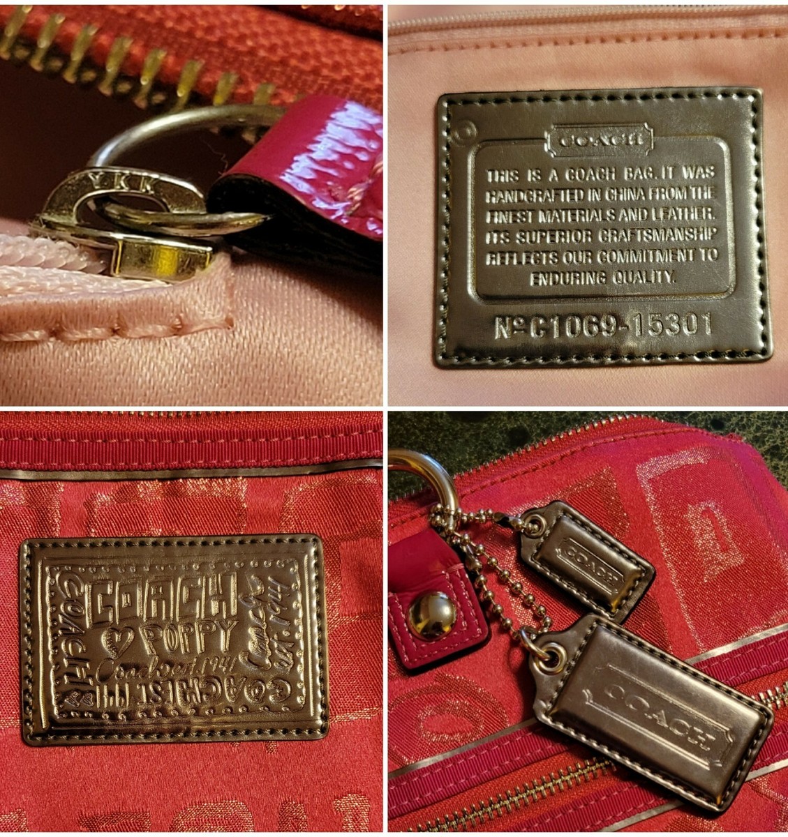 Coach Poppy Storypatch Hot Pink Glam Tote 15301 Limited Coach Poppy Storypatch Hot Pink Glam Tote 15301 Limited