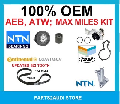  TIMING BELT KIT AUDI PASSAT WATER PUMP KIT FITS AEB ATW TIMING KIT 5 REAL PC