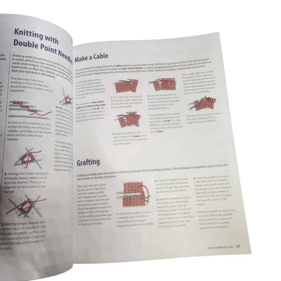 Learn Knitting Red Heart B1404 Book with 16 Projects - Image 3 of 4