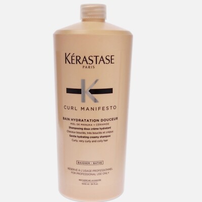 KERASTASE Curl Manifesto Bain Hydratation Douceur shampoo 34 OZ LITER PRO SIZE