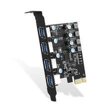 4 Ports PCI-E to USB 3.0 Expansion Card 4 USB Type-A , PCI Express PCIe Ex...