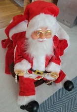 Santa Claus Sleigh Riding Dog Reindeer Costume For Pet Red Christmas Holiday