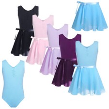 Kid Girls Gymnastics Dress Ballet Tutu Skirt Dance Gymnastics Leotards Dancewear