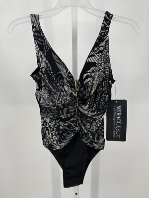 Miraclesuit Monteverde Charmer One Piece Swimsuit Black Hygiene Liner 6537369