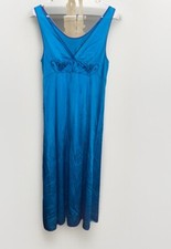Vintage Lorraine Womens Nightgown Medium Royal Blue Nightgown