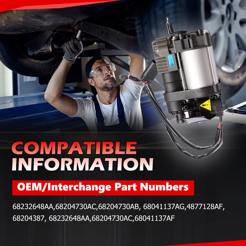 Compresor de suspensión neumática para Jeep Grand Cherokee 2011-2020 3,0 L 3,6 L 68204730AF Foto 2 de 4