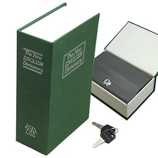 US SELLER ~ BOOK SAFE HIDDEN SAFE SECRET BOOK In Green (Medium Size) Dictionary