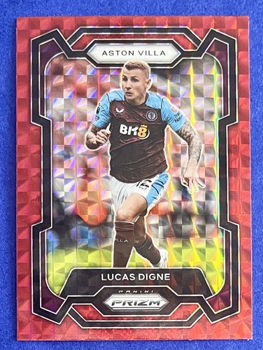 Lucas Digne 2023-24 Panini Prizm Premier League RED MOSAIC #120 ASTON ...