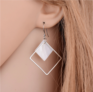 silver drop earrings
