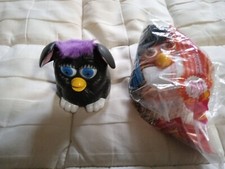Lot of 2 McDonalds Happy Meal FURBY Toys 1 KEYCHAIN Tiger 2 2000 and 1 hard