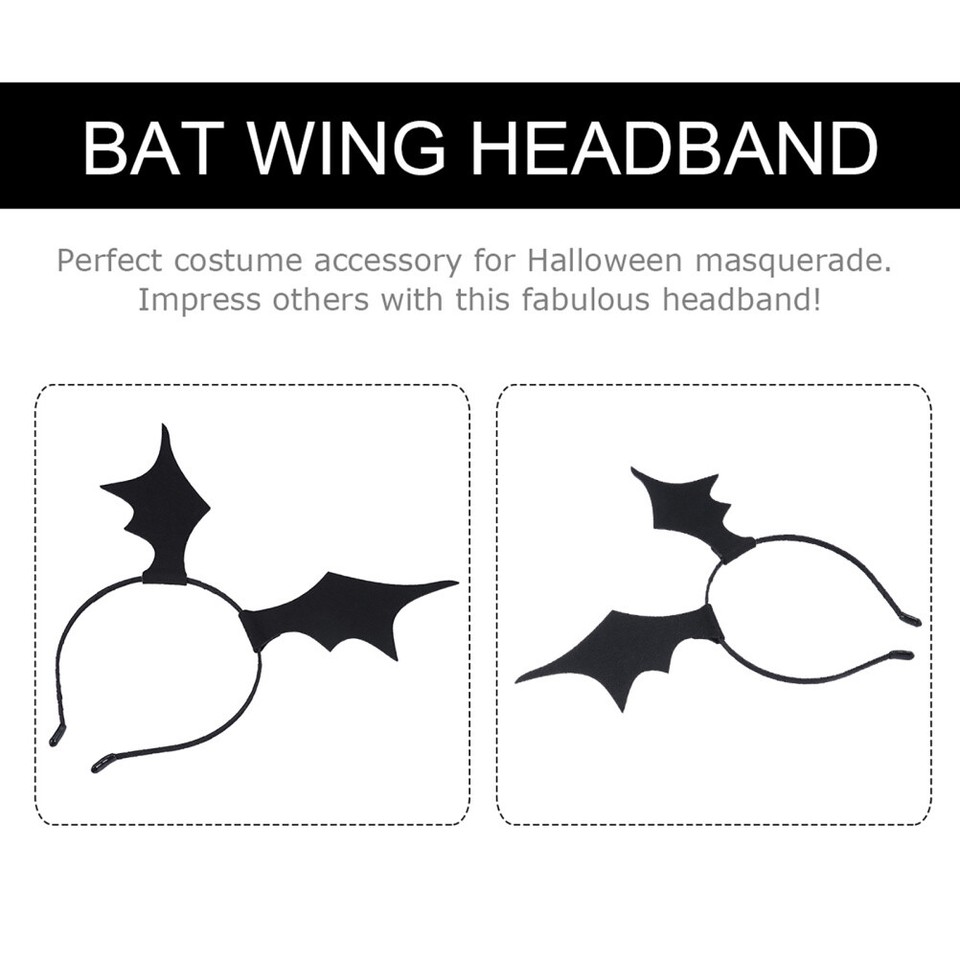 3pcs Halloween Headbands Bat Headband Wings Hair Hair Clip bat hair | eBay