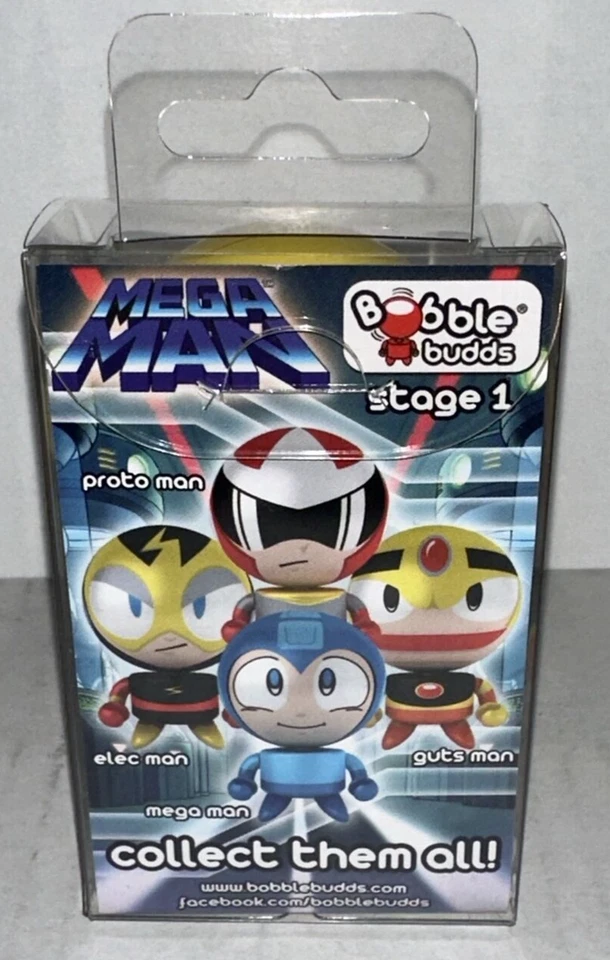 Mega Man Stage 1 Guts Man Capcom Limited Edition Bobble Budds Bobblehead Figure - Image 3 of 4