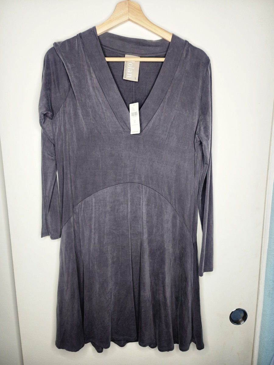 grey swing dress long sleeve Anthropologie Dolan Left Coast Toute fw26