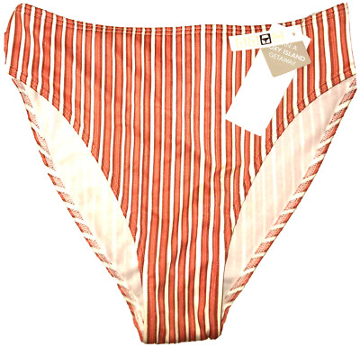 Roxy Sandy Treasure High Leg Women s Bikini Bottoms Regular Coverage Size M NWT