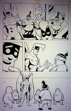 Supermansion 2017 #2C Original MATT HEBB Hand-Drawn Interior Titan Comics Page