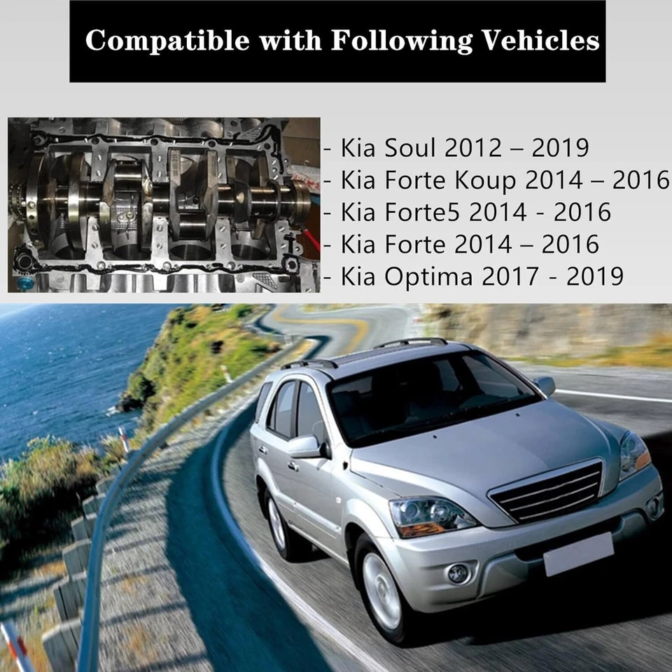 G4NC Engine Rebuild Overhaul Kit For Hyundai Tucson Kia Soul 2012-19 Forte 2.0L - Image 3 of 4