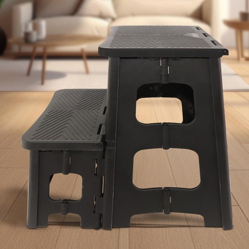2 Step Stool Foldable Step Stool Skid Resistance Space Saving Multifunctional - Picture 6 of 7