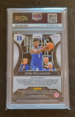 2019 Panini Prizm DP Zion Williamson Rookie PSA 10 Silver Prizm