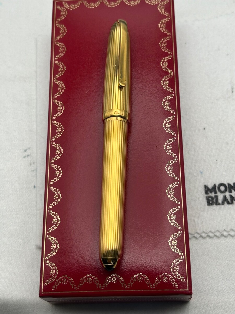 Louis Cartier Gold Plated FP, 18K M Condition
