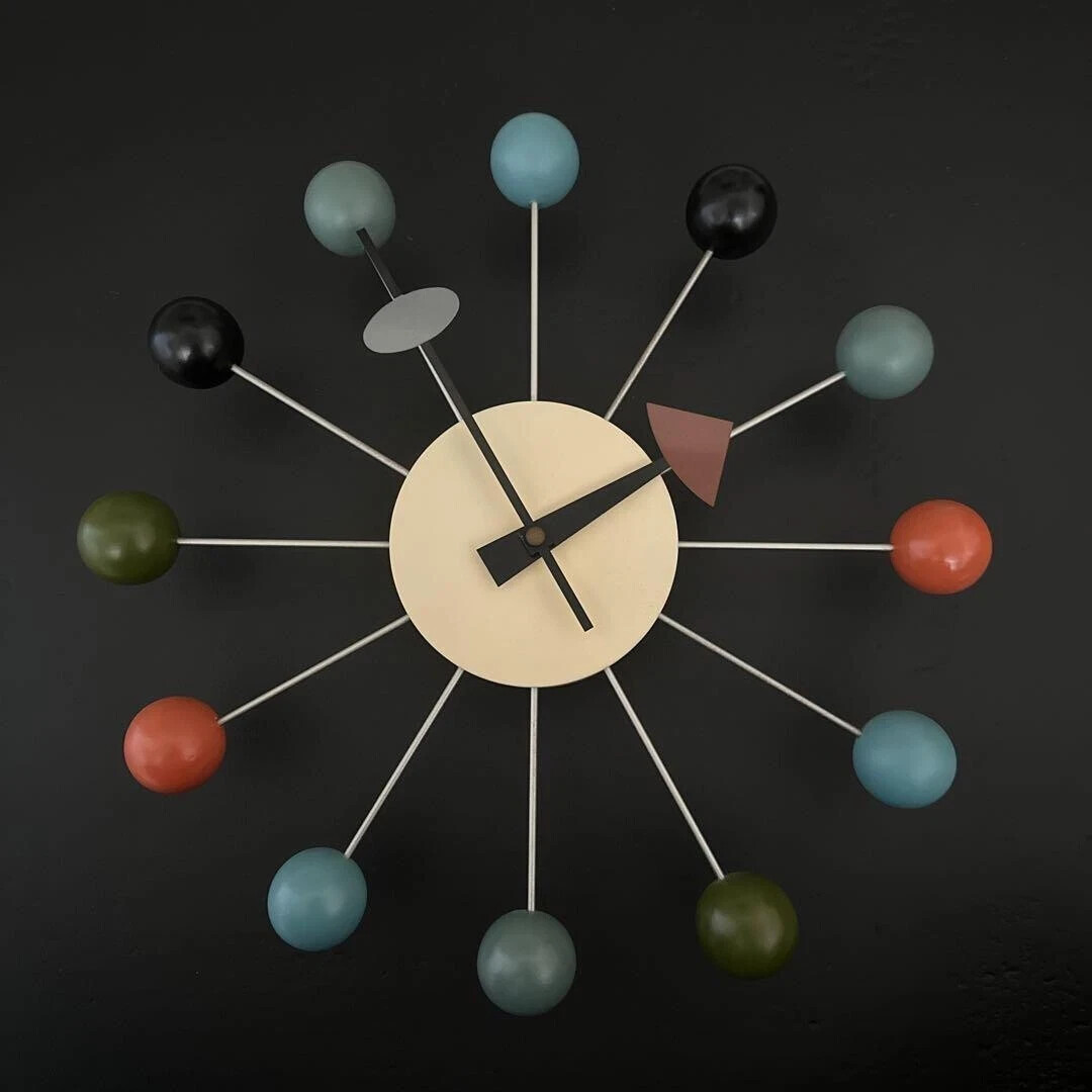 Handmade Ball 12" Ball Wall Clock Multi Color Re-product Design Furniture Clock
