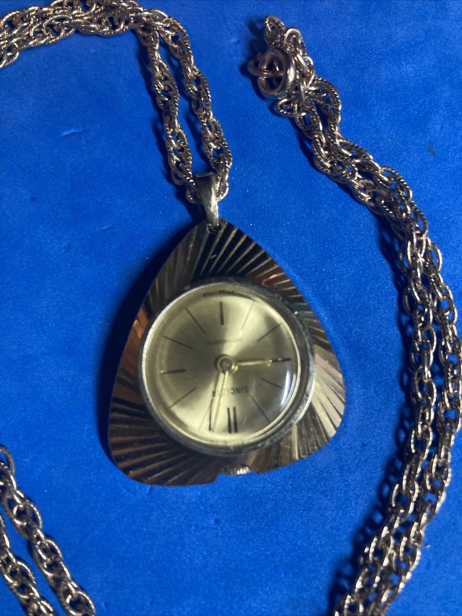Vintage Atomic Style Gold Tone Sinclair Watch Pendant  display picture 1