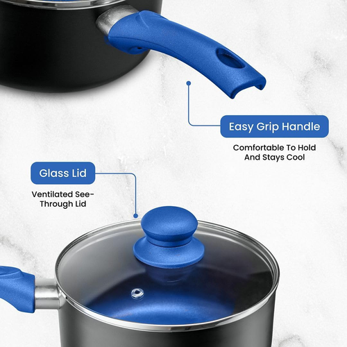 Pots and Pans Set Kitchen Cookware Sets Nonstick Aluminum Cooking Essentials 11 - Picture 4 of 12