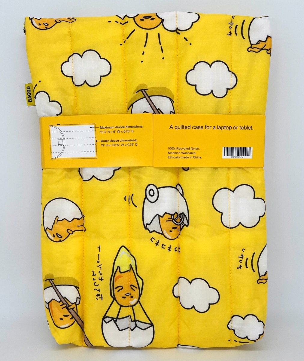 【BAGGU】Puffy Laptop Sleeve 13 /14 - Gudetama NEW Baggu Gudetama Puffy Laptop Sleeve 13