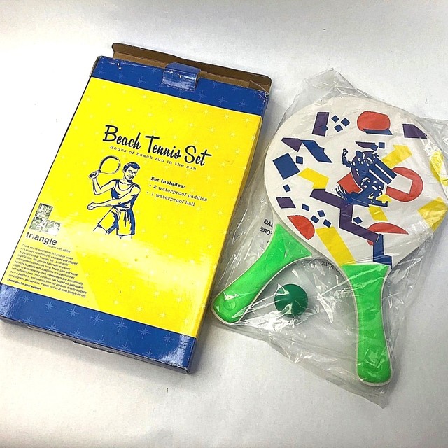 beach paddles and ball